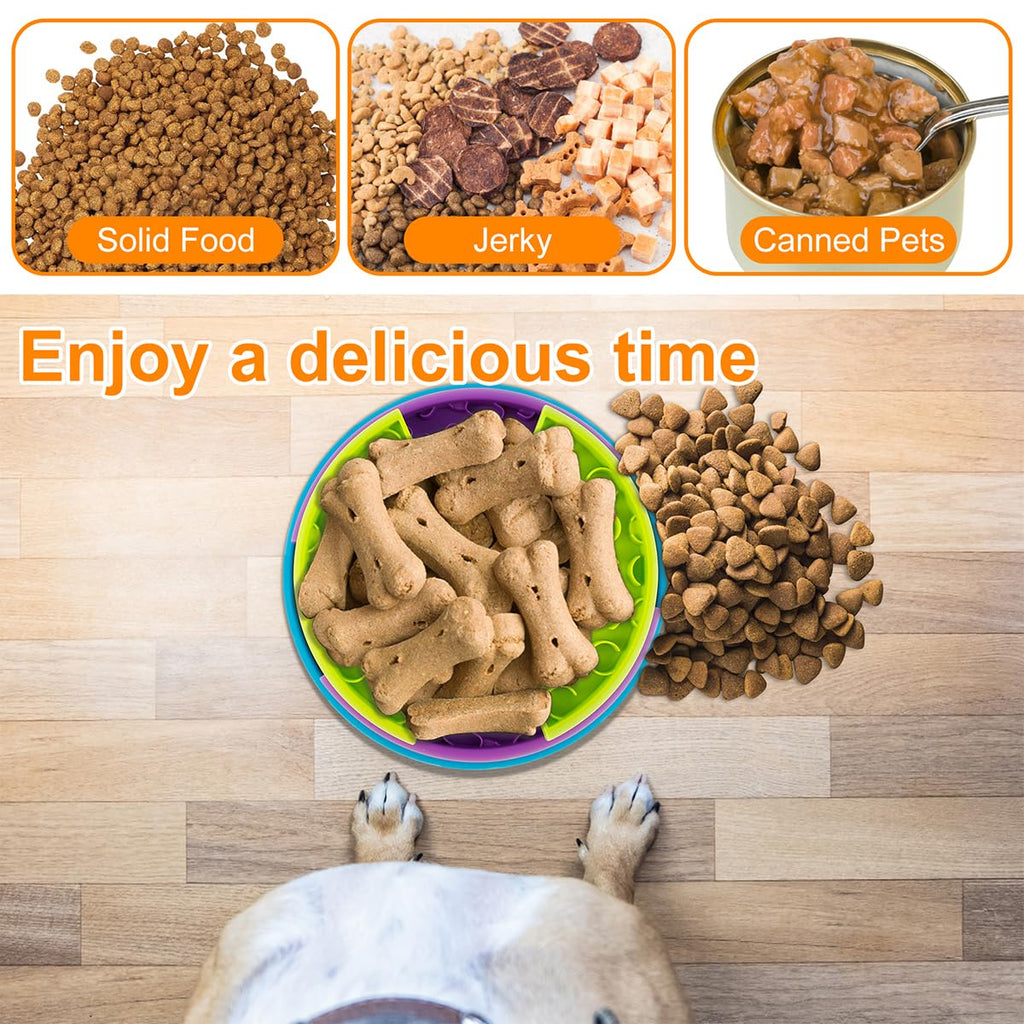Pet Slow Food Bowl Anti Choking Cat Bowl,3in1 Interactive Dog Feeder Puzzle, Lick Mat & Slow Feeder BowlMental Stimulation Toy For Medium & Large Dogs - Trend finder