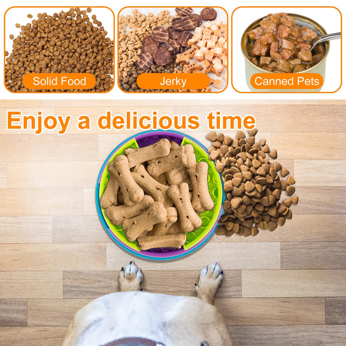 Pet Slow Food Bowl Anti Choking Cat Bowl,3in1 Interactive Dog Feeder Puzzle, Lick Mat & Slow Feeder BowlMental Stimulation Toy For Medium & Large Dogs - Trend finder
