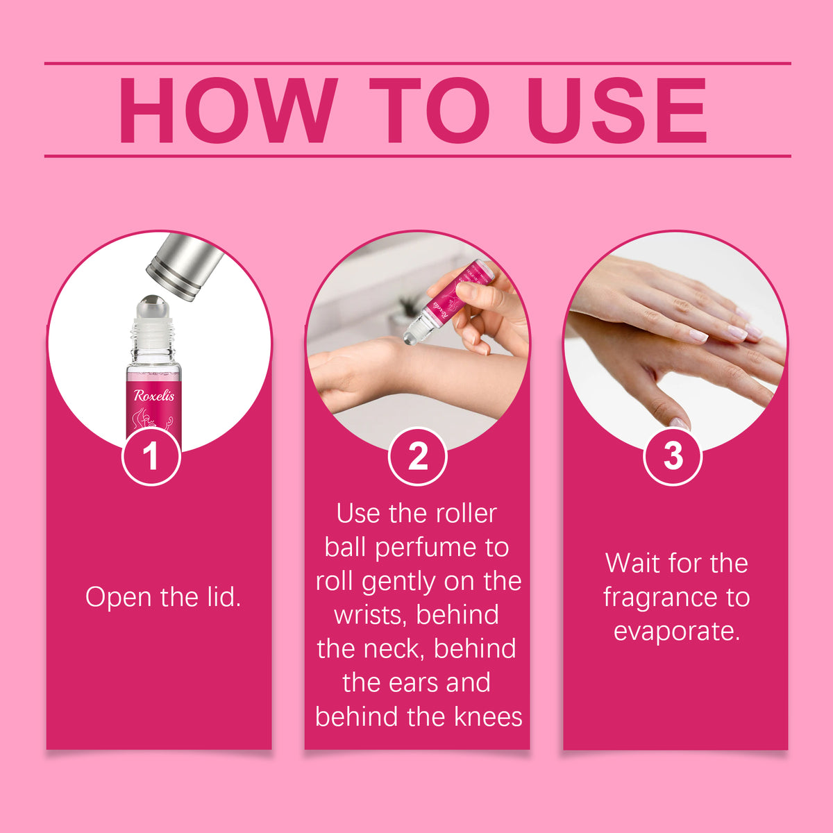 Women Pheromone Roll-On Perfume, Long Lasting Rose Scent Portable Mini Glamor Perfume, Natural Elegant Fragrance For Dating & Daily Use, 10ml - Trend finder
