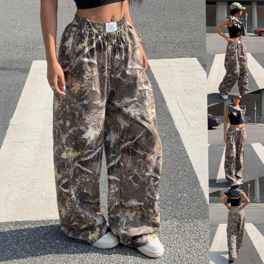 Slimming Casual Pants Hip Hop Retro Street Multi-pocket Camouflage Cargo Pants For Women Y2k Hip-hop Cargo Grunge Baggy Trousers - Trend finder