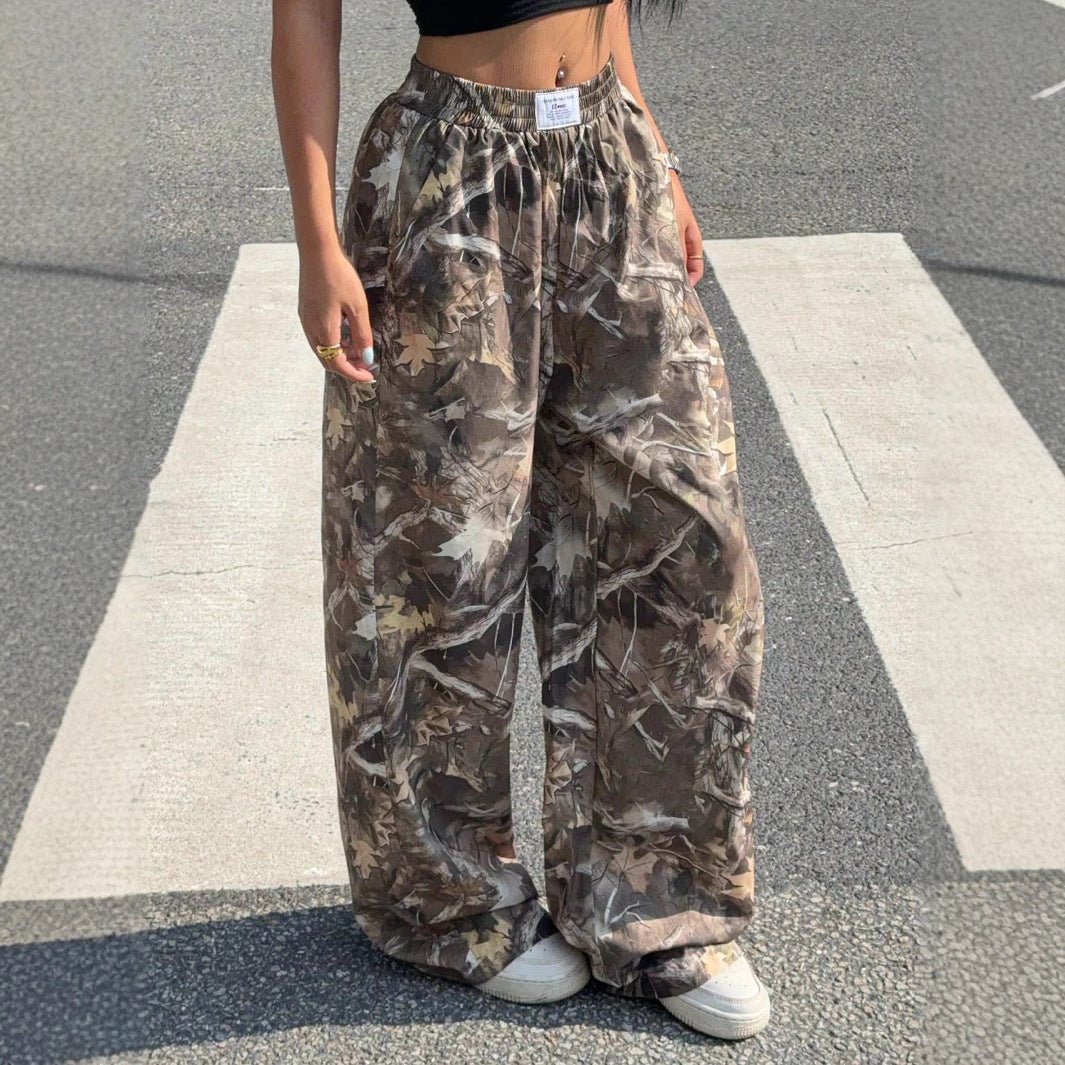 Slimming Casual Pants Hip Hop Retro Street Multi-pocket Camouflage Cargo Pants For Women Y2k Hip-hop Cargo Grunge Baggy Trousers - Trend finder