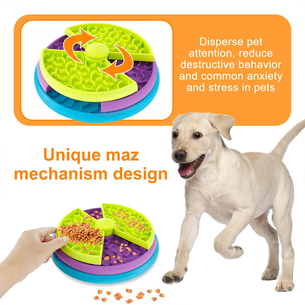 Pet Slow Food Bowl Anti Choking Cat Bowl,3in1 Interactive Dog Feeder Puzzle, Lick Mat & Slow Feeder BowlMental Stimulation Toy For Medium & Large Dogs - Trend finder