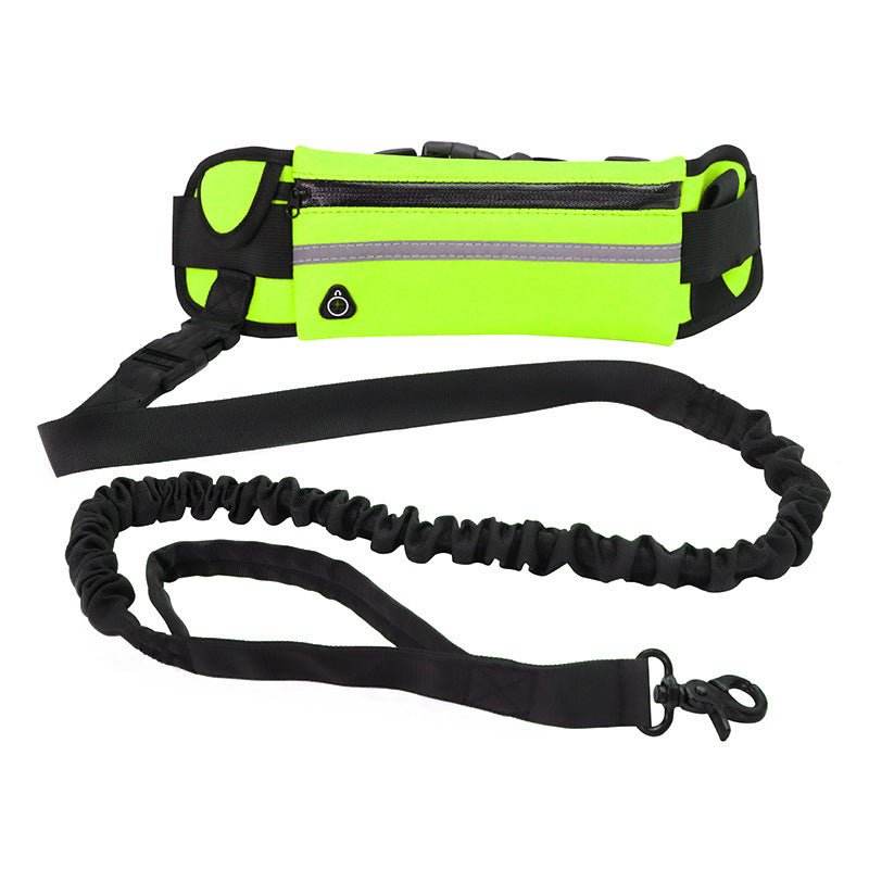 Hands Free Dog Leash Pet Walking And Training Belt With Shock Absorbing Bungee Leash For Up To 180lbs Large Dogs Phone Pocket And Water Bottle Holder - Trend finder