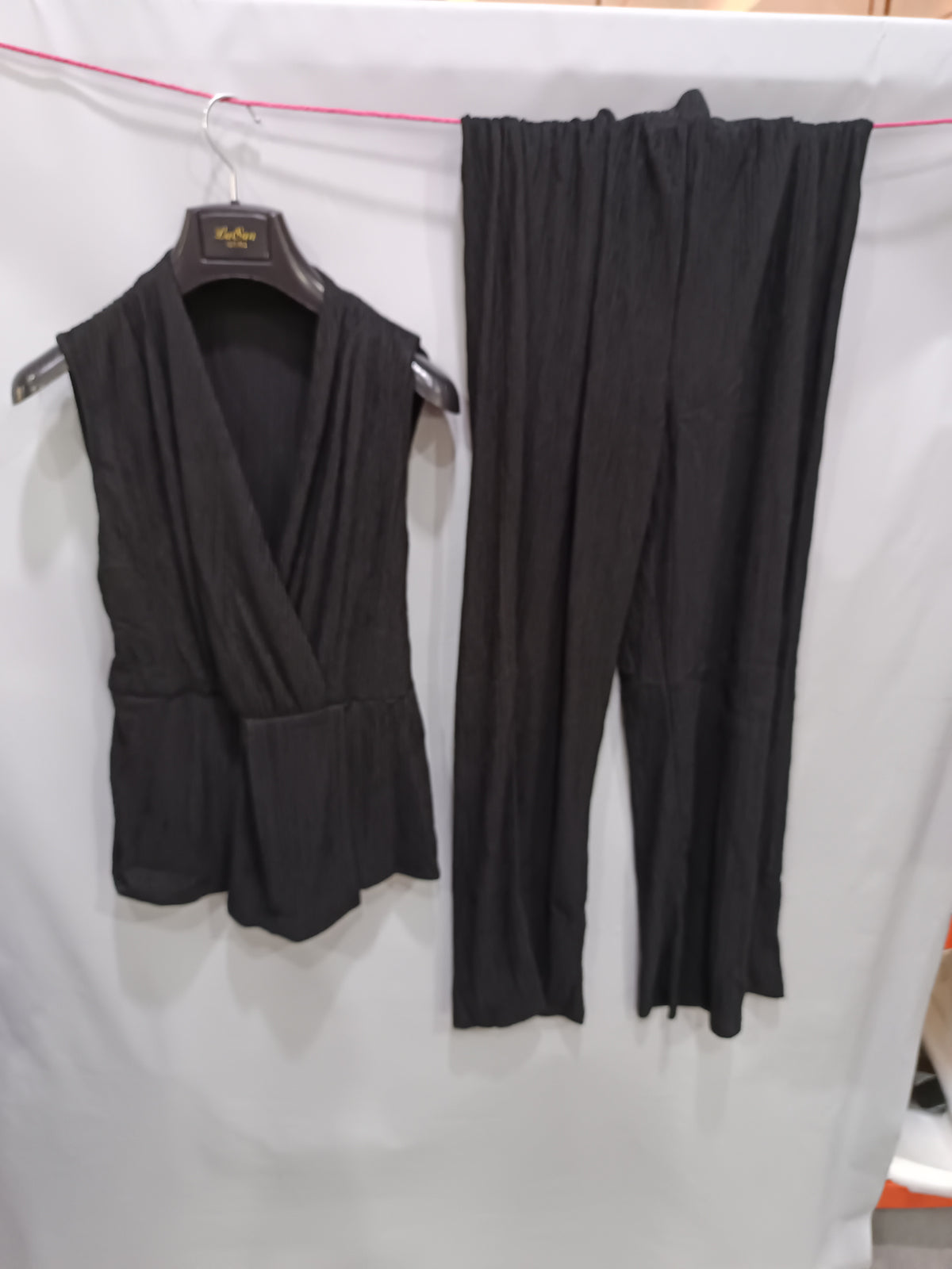 Elegant V-neck Top And Wide-leg Pants Two-piece Set For Women - Trend finder