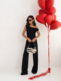 Sexy Jumpsuits For Women Falling Straps Business Rompers Elegant Straight Long Pants Rompers Fastened With A Zipper On The Side. - Trend finder