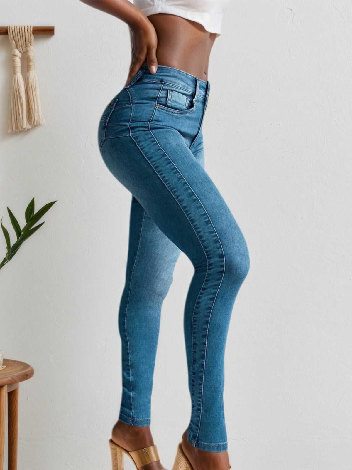 Four Season Versatile Tight Jeans, High Elasticity Slim Fit Comfortable And Fashionable, Classic Solid Color Design, Suitable For Both Casual And Formal Wear, Women's Jeans And Clothing - Trend finder