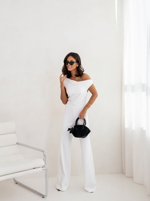 Sexy Jumpsuits For Women Falling Straps Business Rompers Elegant Straight Long Pants Rompers Fastened With A Zipper On The Side. - Trend finder