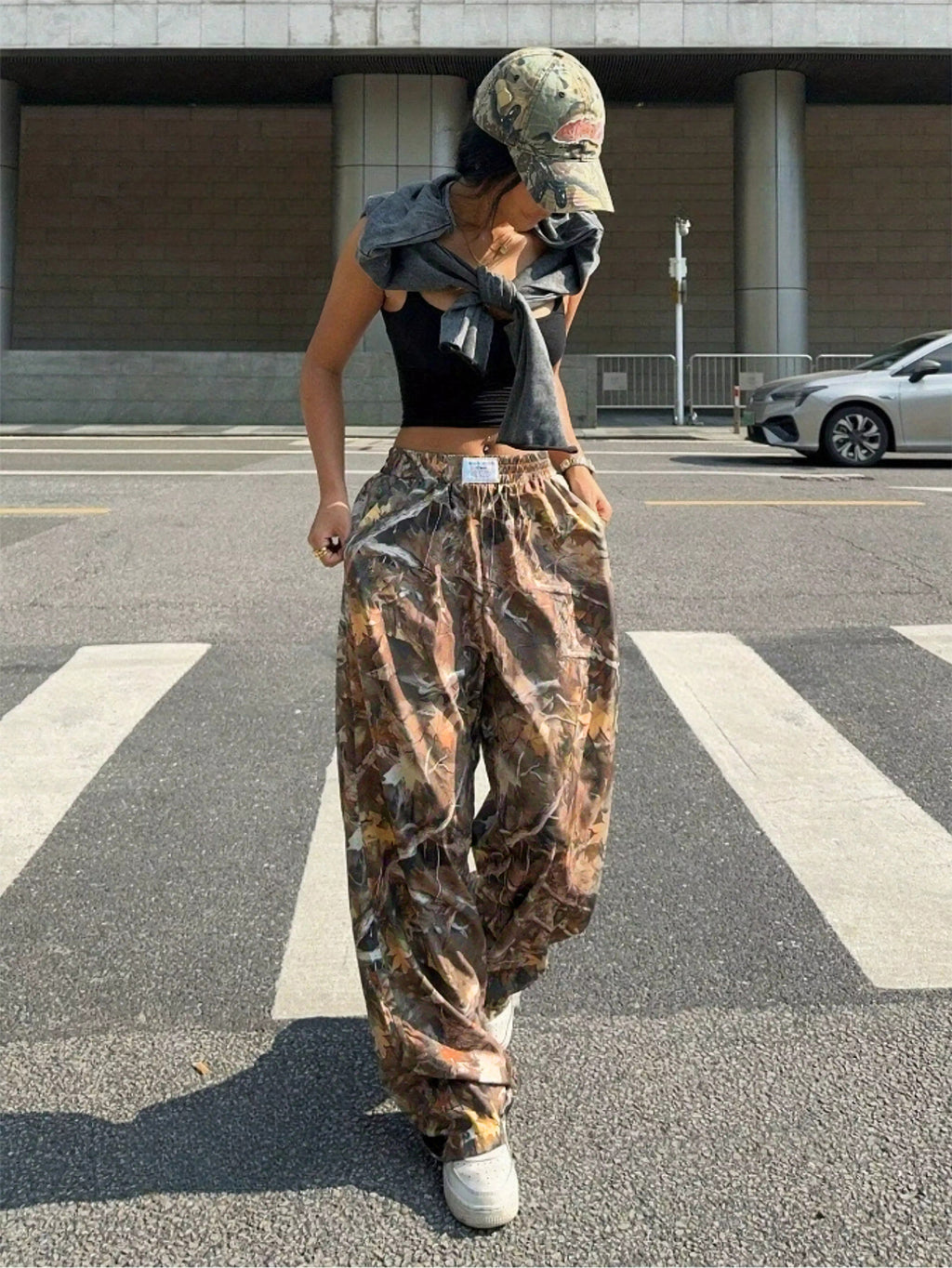 Slimming Casual Pants Hip Hop Retro Street Multi-pocket Camouflage Cargo Pants For Women Y2k Hip-hop Cargo Grunge Baggy Trousers - Trend finder