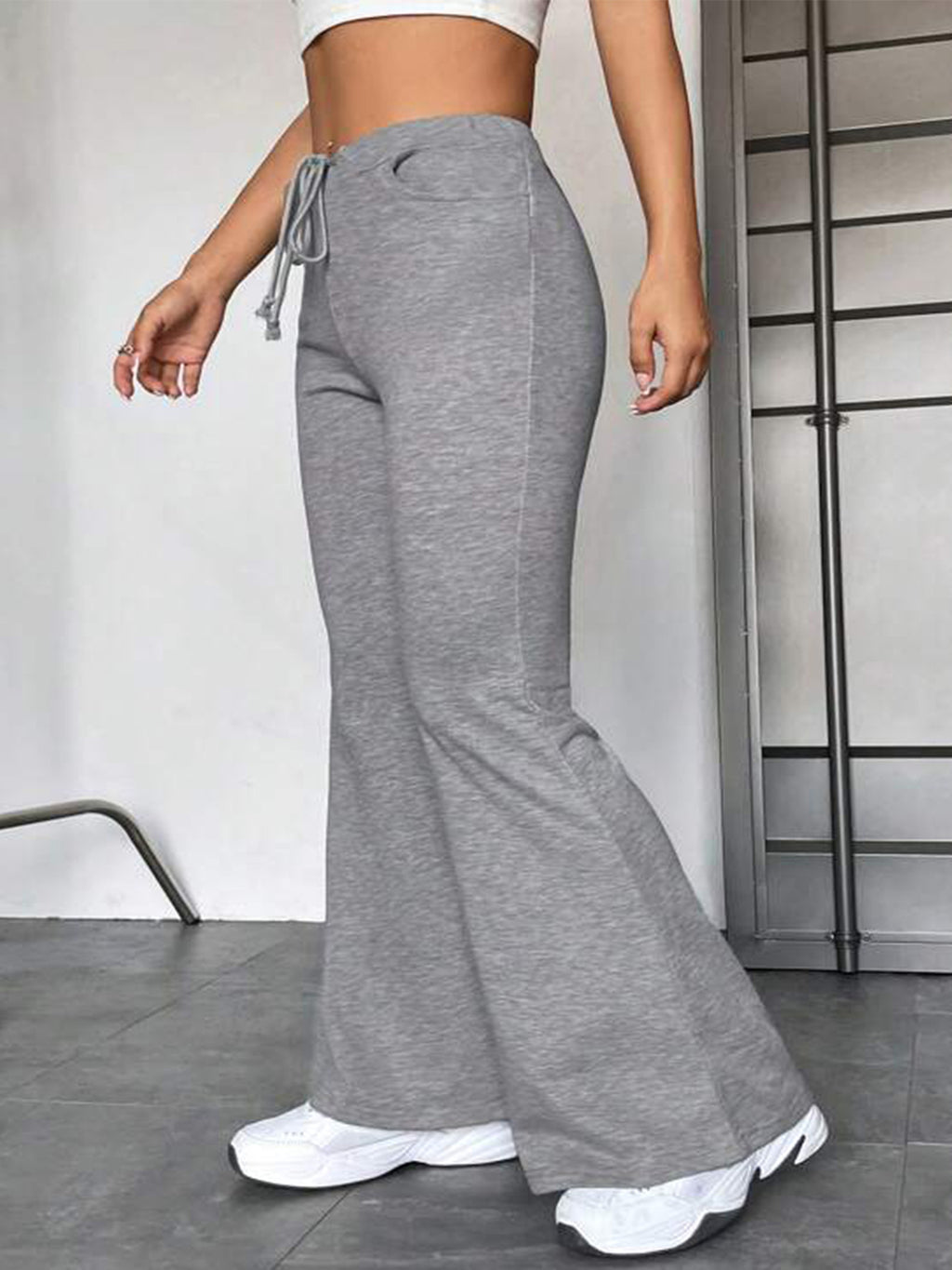 European And American Stitching Yoga Exercise Pants Outdoor Casual Flared Pants - Trend finder