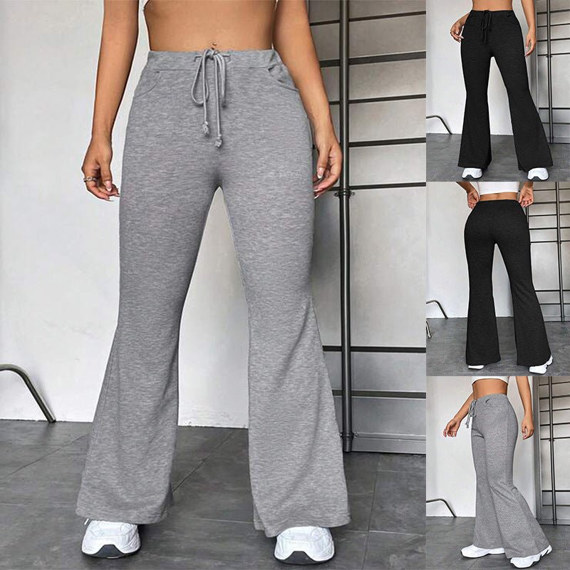 European And American Stitching Yoga Exercise Pants Outdoor Casual Flared Pants - Trend finder