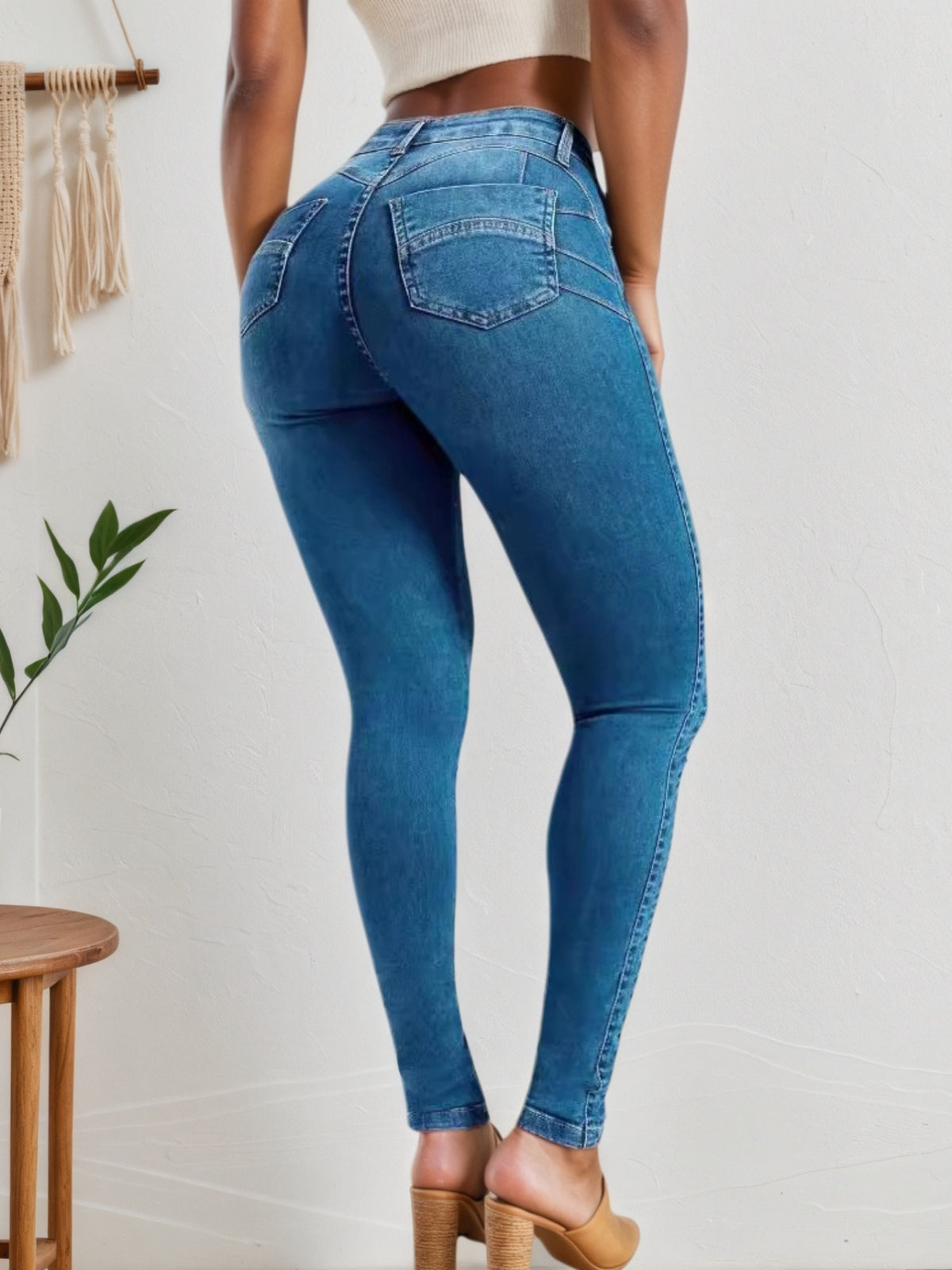 Four Season Versatile Tight Jeans, High Elasticity Slim Fit Comfortable And Fashionable, Classic Solid Color Design, Suitable For Both Casual And Formal Wear, Women's Jeans And Clothing - Trend finder