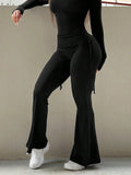 Women's Casual Sports Style Flared Pants, Slimming And Versatile - Trend finder