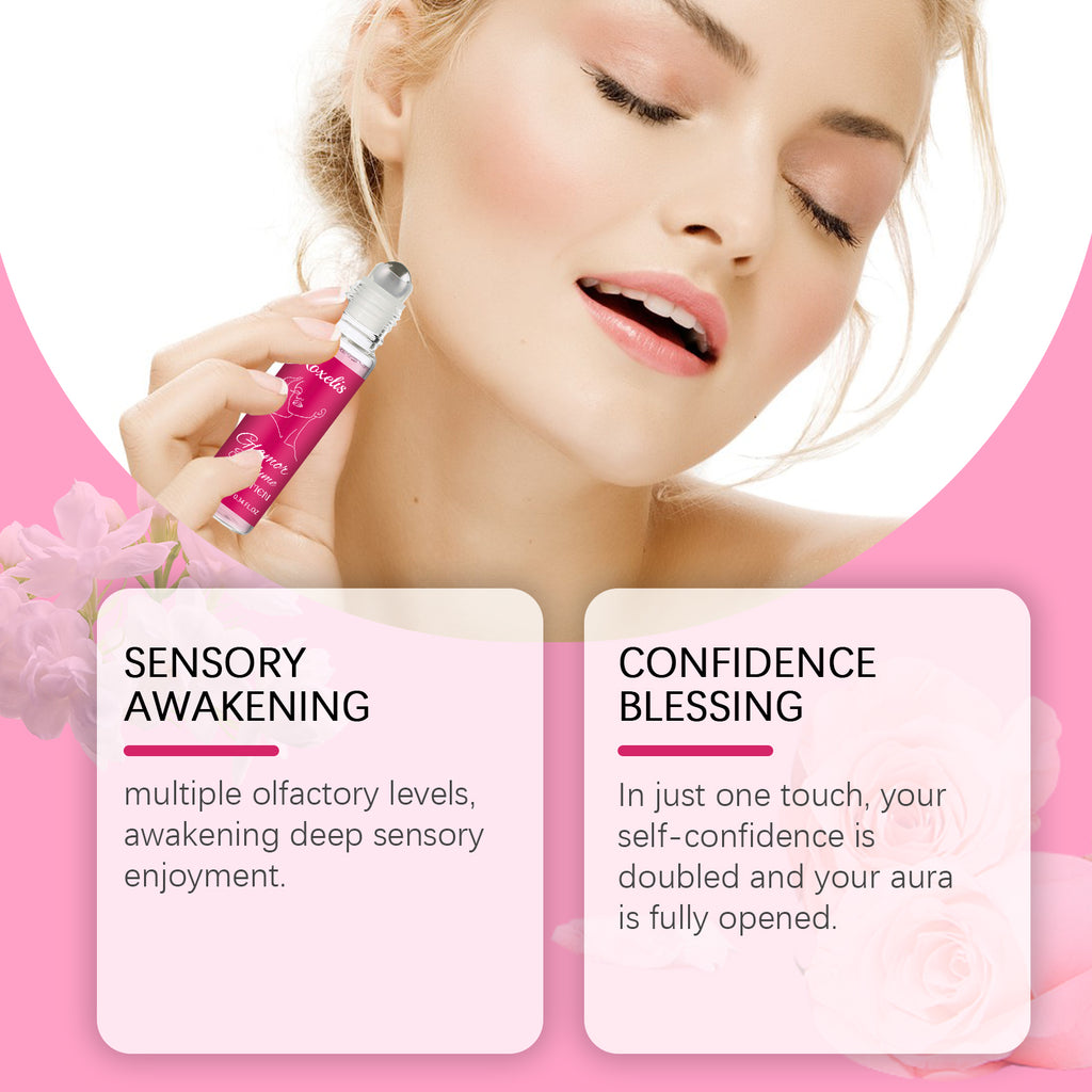 Women Pheromone Roll-On Perfume, Long Lasting Rose Scent Portable Mini Glamor Perfume, Natural Elegant Fragrance For Dating & Daily Use, 10ml - Trend finder