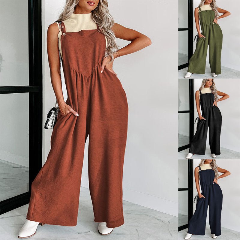 Casual Loose Drooping High Waist Wide Leg Pants For Women - Trend finder