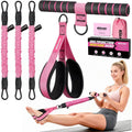 3 Tube Sit Up Resistance Bands With Handles & Foot Pedals, Adjustable Abdominal Exercise Equipment, Multifunctional Resistance Trainer For Abs, Waist, Arms & Leg Workout For Women - Trend finder