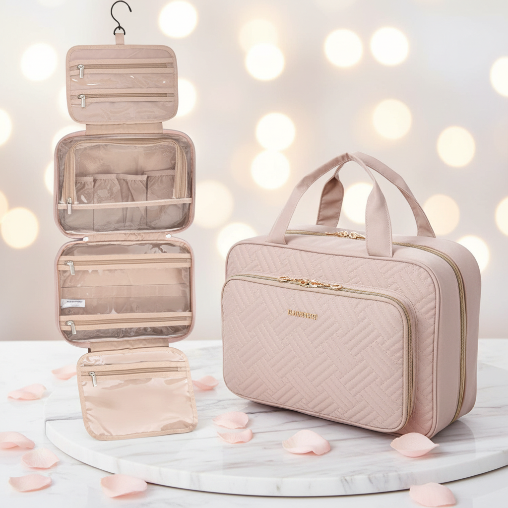 Amazon Wash Bag Hanging Travel Makeup Storage Box Portable Clear Cosmetic Bag Travel Toiletry Set