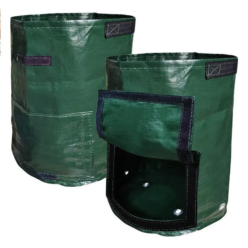 10 Gallon -6 Pack Potato Grow Bags, Heavy Duty PE Fabric Pots With Flap And Handles, Green Planter Bags For Potato Vegetables Outdoor Garden, For All Plants Growing - Trend finder