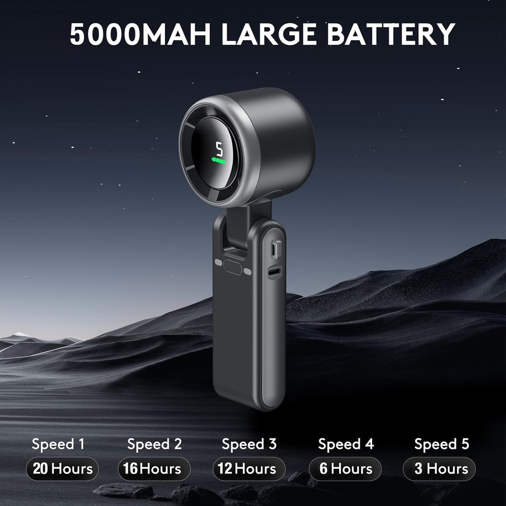 3 IN 1 Portable Handheld Turbo Fan, 5 Gear Wind,2500mAh Battery,World Cup USA Soccer Fan Portable Fan For Stadium Games - Trend finder