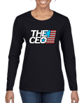 American Flag The CEO Women's Long Sleeve Shirt