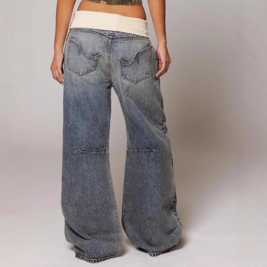 Loose-fitting Straight-leg Jeans With Pockets Fashion Casual Trousers Street-style Pants Women's Clothing - Trend finder