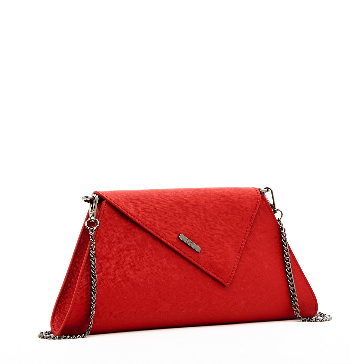 Red Clutch Bag Leather Clutch Purse Crossbody Evening Purse Unique Women's Red Handbag - Trend finder