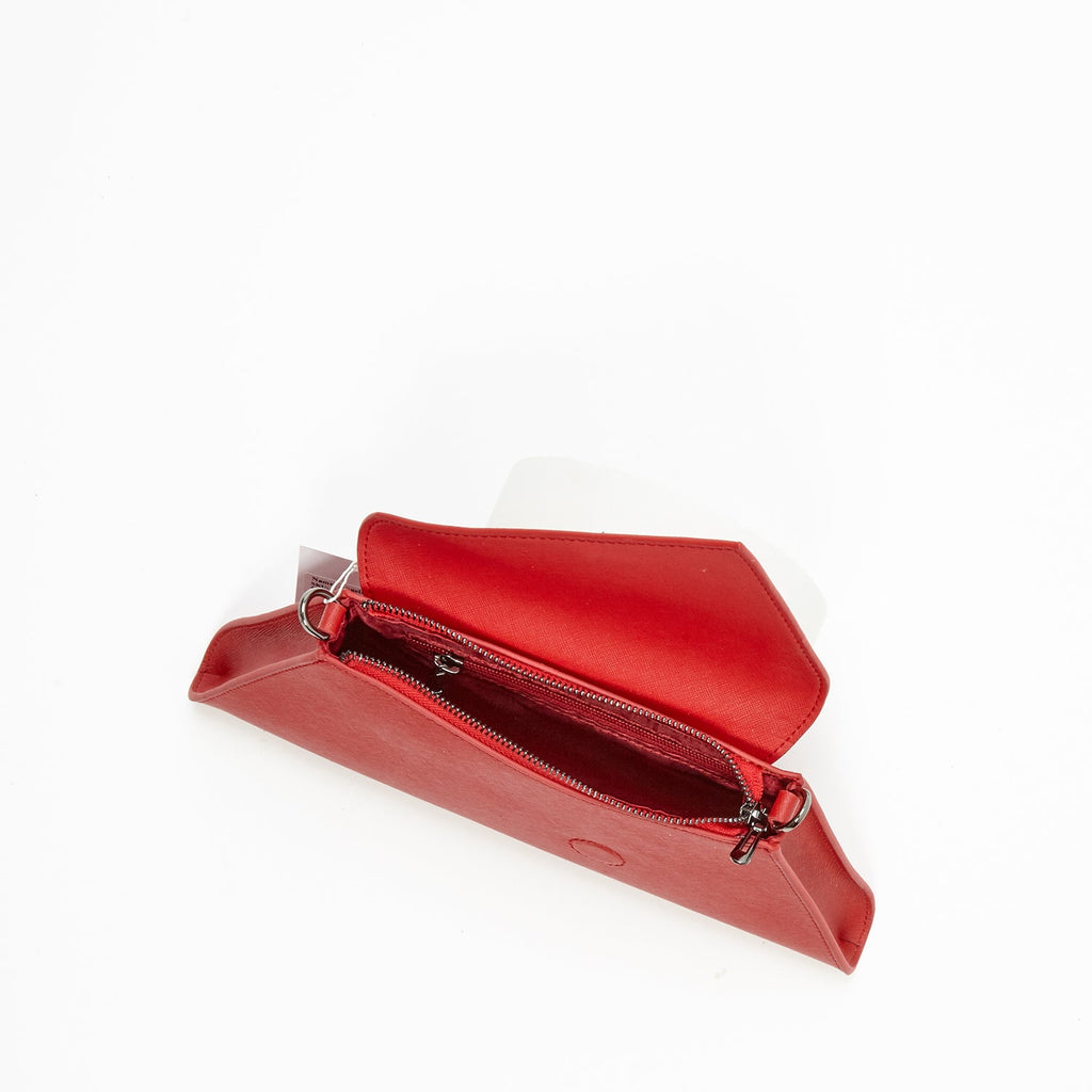 Red Clutch Bag Leather Clutch Purse Crossbody Evening Purse Unique Women's Red Handbag - Trend finder