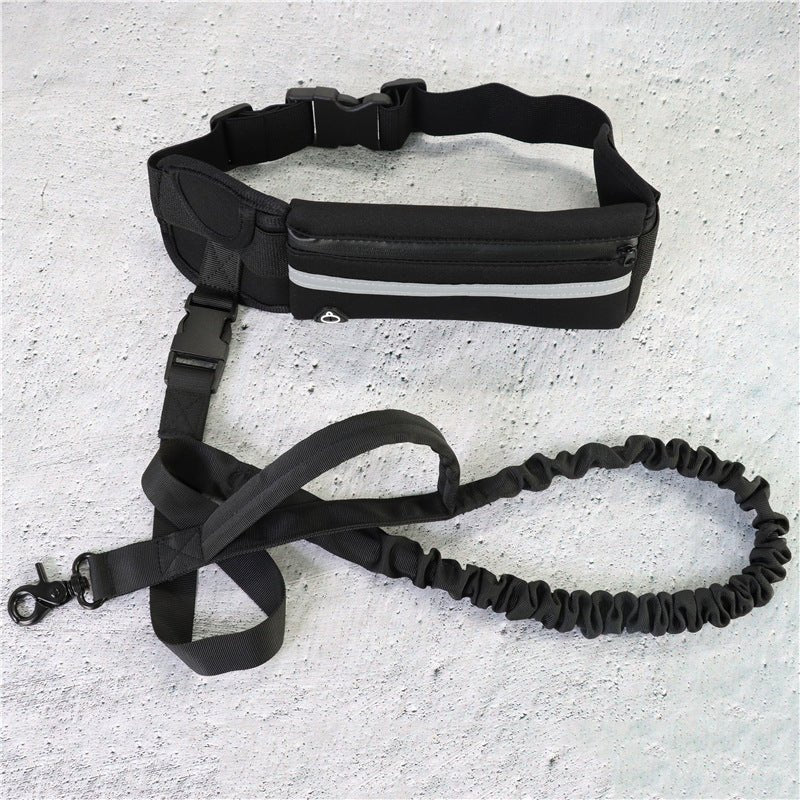 Hands Free Dog Leash Pet Walking And Training Belt With Shock Absorbing Bungee Leash For Up To 180lbs Large Dogs Phone Pocket And Water Bottle Holder - Trend finder