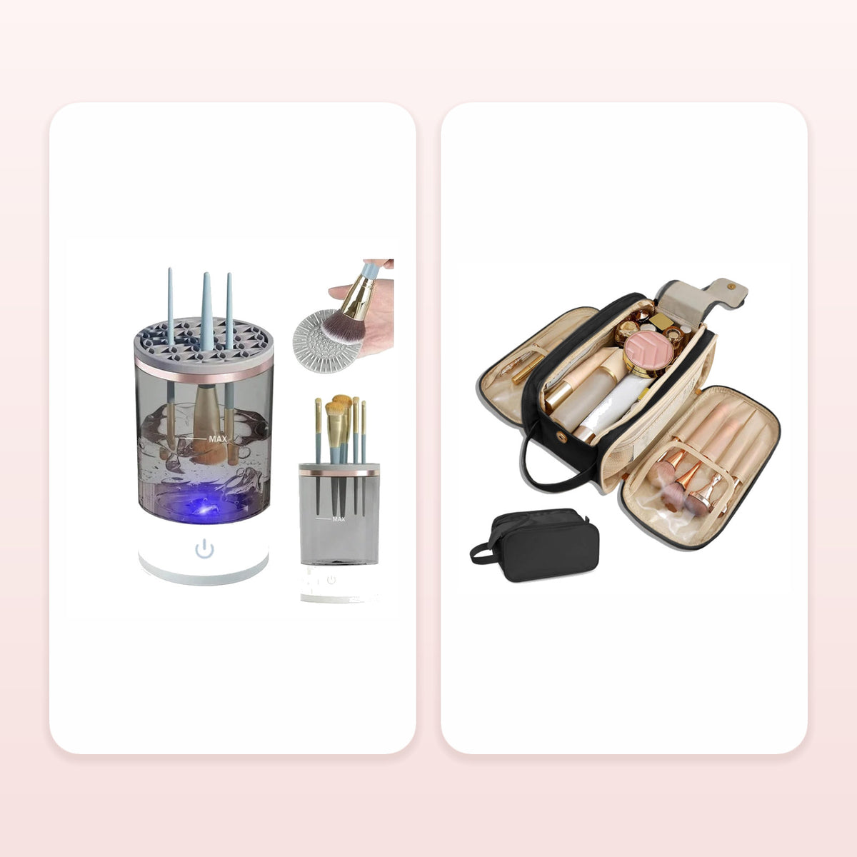 Automatic Brush Cleaner Electric Makeup Brush Cleaning Machine Fast Clean Dryer Bundle — included products