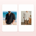 American Style Linen Long-sleeved Men's T-shirt Bundle — included products