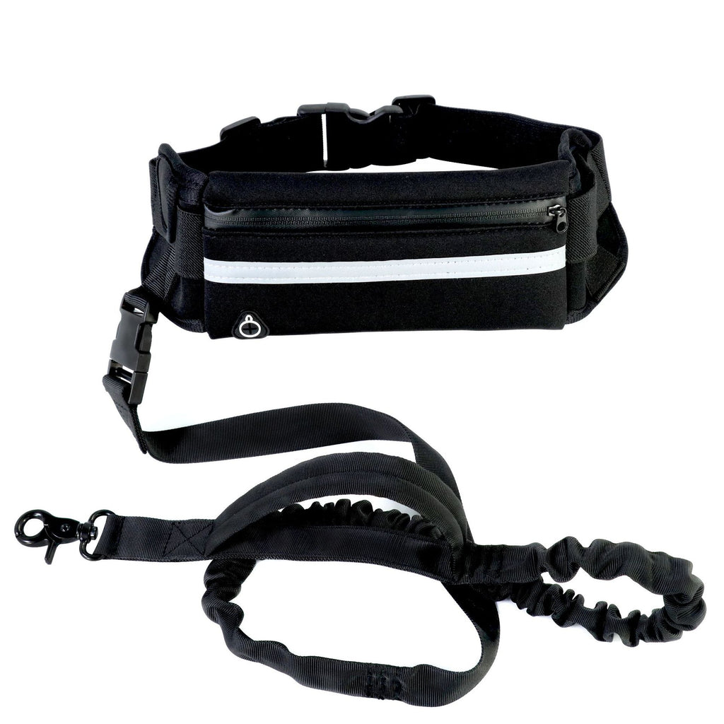 Hands Free Dog Leash Pet Walking And Training Belt With Shock Absorbing Bungee Leash For Up To 180lbs Large Dogs Phone Pocket And Water Bottle Holder - Trend finder