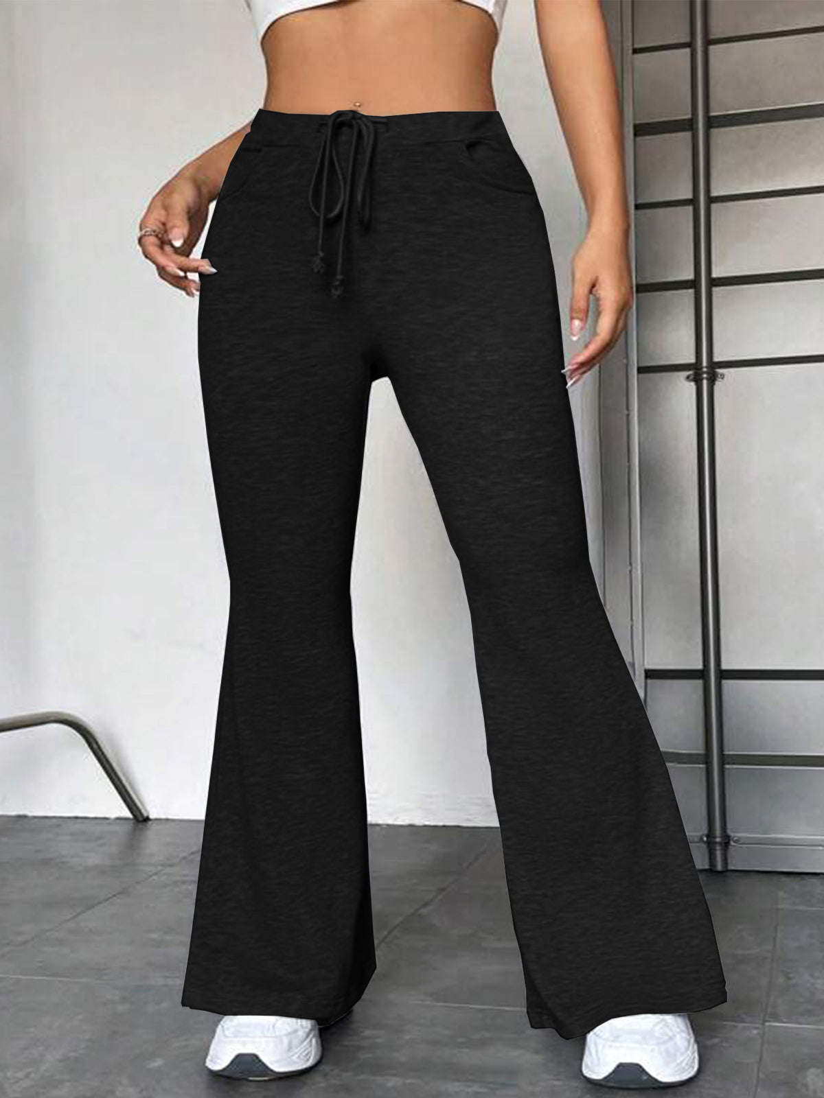 European And American Stitching Yoga Exercise Pants Outdoor Casual Flared Pants - Trend finder
