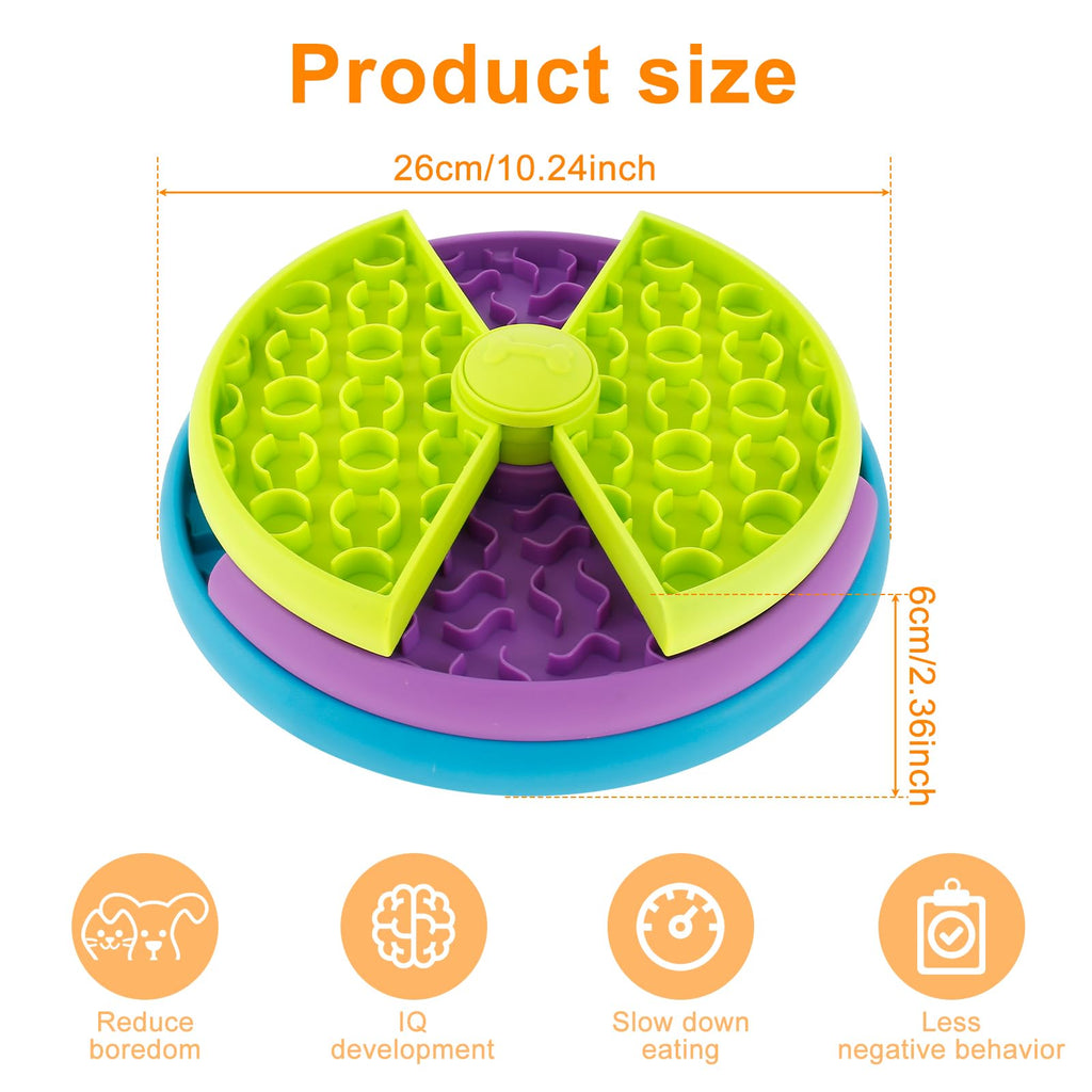 Pet Slow Food Bowl Anti Choking Cat Bowl,3in1 Interactive Dog Feeder Puzzle, Lick Mat & Slow Feeder BowlMental Stimulation Toy For Medium & Large Dogs - Trend finder