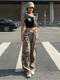 Slimming Casual Pants Hip Hop Retro Street Multi-pocket Camouflage Cargo Pants For Women Y2k Hip-hop Cargo Grunge Baggy Trousers - Trend finder