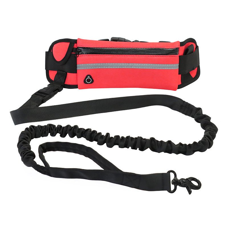 Hands Free Dog Leash Pet Walking And Training Belt With Shock Absorbing Bungee Leash For Up To 180lbs Large Dogs Phone Pocket And Water Bottle Holder - Trend finder