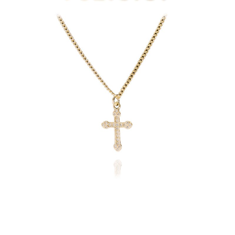 24k Gold Jewelry,Cross Heart Charm Choker Necklace For Women Dainty Layered Lip Chain Necklace Stainless Steel Trendy Jewelry - Trend finder