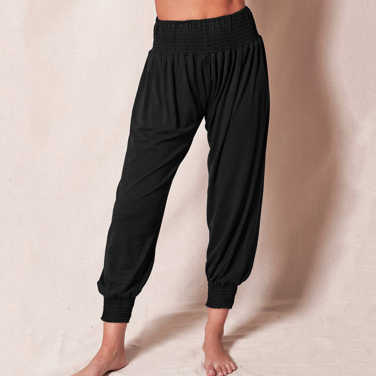 Casual Loose Trousers Solid Color Sports Yoga Ankle Banded Pants Women - Trend finder