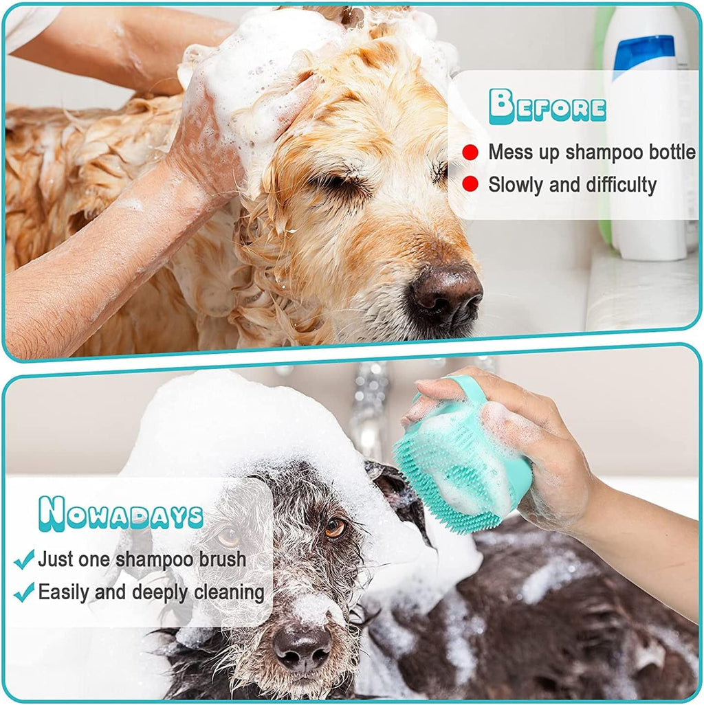 7pcs Pet Grooming Kit, Self-Cleaning Brush Shedding Kit With Nail Clipper, Flea Comb, Shampoo Bath Brush, Finger Toothbrush - Trend finder