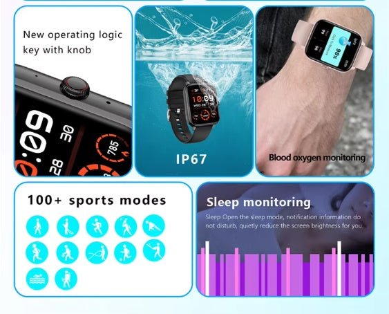 SmartWatch Men Women1.83inch BT Face Heart Rate Fitness Tracker - Trend finder